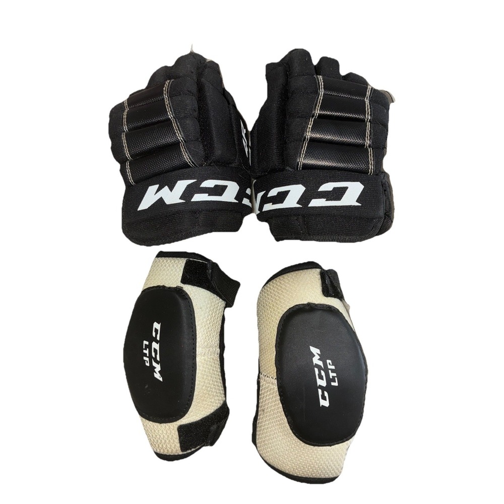 CCM Gloves Youth 9" Elbow Pads Youth L Hockey *flaws - Picture 1 of 8